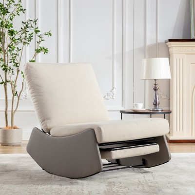 Runesay Gray Modern Rocking Chair Recliner