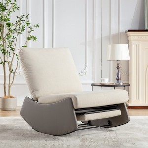 Runesay Gray Modern Rocking Chair Recliner - 1 of 4
