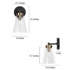 LNC Dinoe 5-in W 1-Lights Matte Black and Polished Gold Cone Modern/Contemporary Wall Lights - 3 of 4
