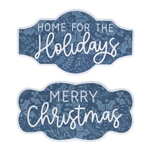 Christmas Wall Signs Set of 2 MDF Wood 18 Inch Holiday Decor by Melrose - 1 of 4