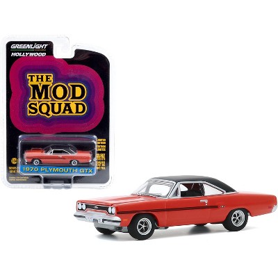 1970 Plymouth GTX Orange with Black Top "The Mod Squad" (1968-1973) TV Series "Hollywood Series" Release 29 1/64 Diecast Model Car by Greenlight