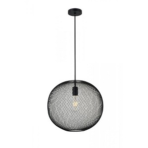 Elegant Lighting Kenna 1 Light Black Pendant With Clear Glass - 1 of 4