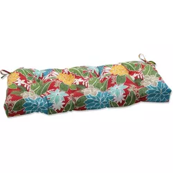 44" x 18" Outdoor/Indoor Blown Bench Cushion Bora Cay Red - Pillow Perfect