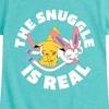 Girls' - Pokémon - The Snuggle Is Real Pikachu And Sylveon Fitted Short Sleeve Graphic T-Shirt - 2 of 4