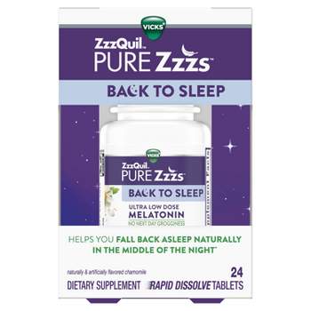 Vicks ZzzQuil PURE Zzzs Back to Sleep Rapid Dissolve Tablets - 24ct