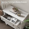 TackView 3 Drawer Dresser for Bedroom,32''W Rustic Small Drawers Dressers Nightstand Wooden Closet Storage Cabinet for Living Room - 4 of 4