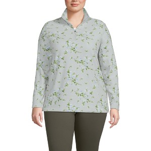 Lands' End Women's Anyweather Fleece Quarter Zip Pullover - 1 of 4