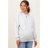 Pinkblush Heather Grey Fleece Crew Neck Relaxed Fit Maternity Sweatshirt - 2 of 4