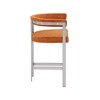 Meridian Furniture,Marcello Cognac Velvet Counter Stool, Set of 2 - 4 of 4
