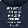 Men's - Instant Message - Elbow Grease And Profanity Graphic Fleece Pullover Hoodie - 2 of 4