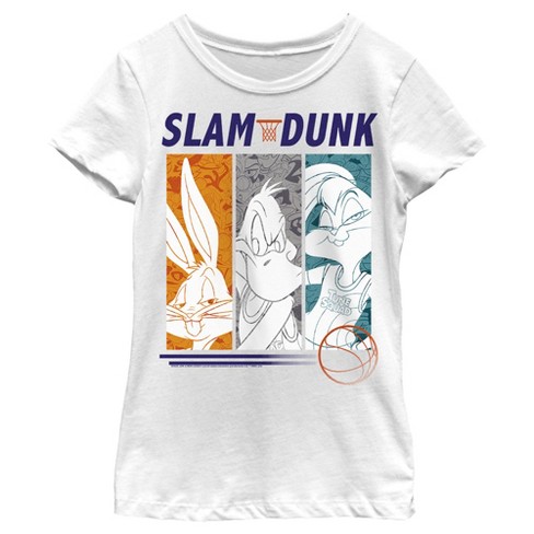 Girl's Space Jam: A New Legacy Slam Dunk T-Shirt - White - X Large