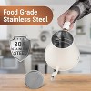 Mecity Electric Gooseneck Kettle - Stainless Steel Water Boiler, 27 fl oz, 1000W, Auto Shut Off (Milk White/Stainless Steel) - 2 of 4