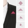 Elerevyo Men Foldable Satin Shiny Solid Color Pocket Squares - 3 of 4