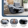 Hzlagm 54.8 in. W Faux Leather Reclining 2-Seater Loveseat - 3 of 4