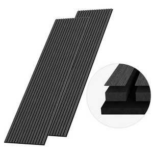 SMARTSTANDARD 94.09 in. x 23.62 in. x 0.9 in. Slat Wood Acoustic Sound Absorbing 3D Decorative Wall Paneling, 2-Pack - 1 of 1