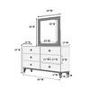 TiramisuBest Modern 6-Drawer Dresser with Faux Marble Top,Bedroom Storage Cabinet with Elegant Knob Pulls, Gray - 3 of 4