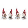 Christmas Winter Gnome on Skis Figurines – 6.75"H Resin Holiday (Set of 4) by Melrose - 4 of 4