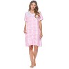 Casual Nights Women's Snap front House Dress Short Sleeve Woven Duster Housecoat Lounger Robe - 2 of 4