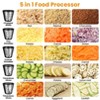 Homdox 250W Electric Slicer 5-in-1 Cheese Grater Slicer Shredder for Kitchen - Automatic Food Chopper for Vegetables Cucumber Carrots Cabbage Nuts - 4 of 4