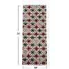 Storied Home Table Runner with Embroidered Stars, Pom Poms and Metallic Thread, Natural, Red and Green - 2 of 2