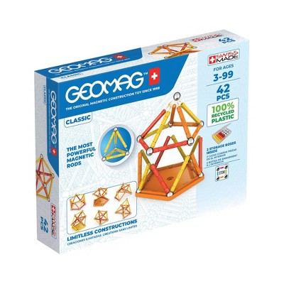 Geomag Magnetic Line Building Set Recycled Multicolor - 42ct