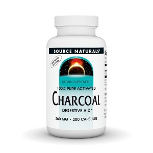 Charcoal 260mg by Source Naturals, Inc.  -  200 Capsule - 1 of 3
