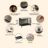 Dog Crate Furniture, 38" Dog Kennel End Table, Wooden Dog Cage with Wheels & Double Doors, Dog Crate Indoor Dog House for Large Medium Dogs - 3 of 4