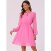 INSPIRE CHIC Women's Choker V Neck Vintage Flared Gilding Metallic Shiny Star A-Line Dress - 3 of 4