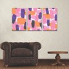 Trademark Fine Art Treechild Layered Purple Strokes Pattern 3 Piece Panel Set Art - 3 of 3