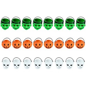 BLUE PANDA 24 Pack Spooky Candy Buckets for Trick or Treat, Halloween Party Decorations - 1 of 4