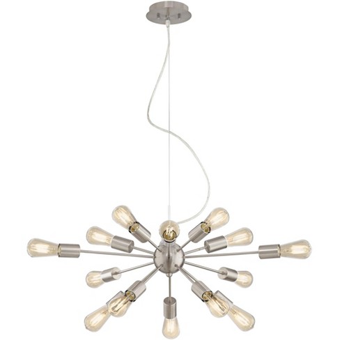 Possini Euro Design Wired Chrome Chandelier Lighting 32 Wide