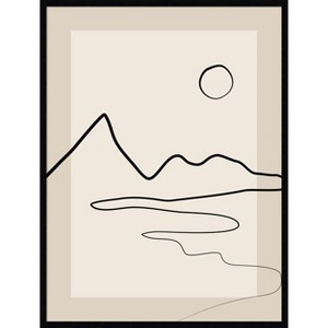 Amanti Art Line art 2 by Elena Ristova Wood Framed Wall Art Print - 1 of 4