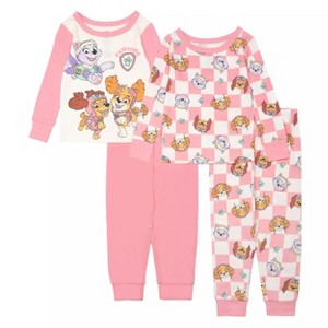 Nickelodeon Toddler Girls' 4-Piece Paw Patrol Cotton Pajamas Sets - 1 of 4