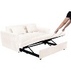 PAGED Foldable Sofa Bed Modern Velvet Double Sofa with Adjustable Back, Storage Bag and Pillow for Living Room, Home Office - 4 of 4