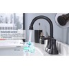 PAGED Bathroom Faucet with 360 Degree High Arc Swivel Spout, 2-Handle Centerset Vanity Sink Faucet with Pop-up Drain & Supply Hoses - 3 of 4