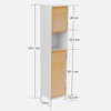 MAYEERTY Bathroom Tall Cabinet, Bamboo Slats Door, Bathroom Use, Natural White - 4 of 4