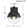 Possini Euro Design Possini Euro Sargasso 11" Sand Black Marine Grade Outdoor Wall Light - 4 of 4