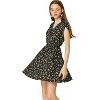 Allegra K Women's Boho Crossover V Neck Petal Sleeves Belted Floral Flowy Dress - 3 of 4