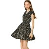 Allegra K Women's Boho Crossover V Neck Petal Sleeves Belted Floral Flowy Dress - image 3 of 4