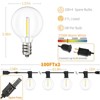 Itopfox Outdoor String Lights 200 FT with 104 Shatterproof LED Bulbs, Commercial Grade Waterproof Hanging Light for Bistro Backyard Cafe Market - 2 of 4