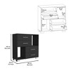 NicBex 4 Drawers Dresser for Bedroom with 2 Open Shelves,Chest of Drawers with White Metal Handle,Storage Dressers for Bedroom - 3 of 4