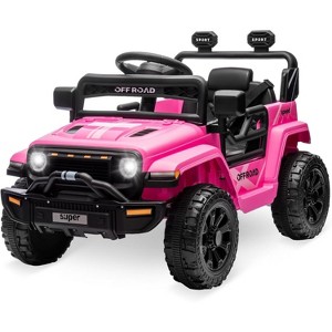 Ride On Truck Car, 12V Ride On Toy w/Parent Remote Control, 4-Wheel Spring Suspension, Led Lights, 2 Speeds, for Age 3-5 - 1 of 4