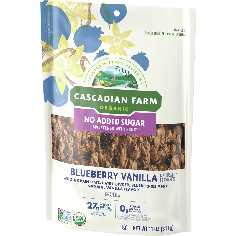 Cascadian Farm Organic Granola Blueberry Vanilla - 11oz, 4 of 9