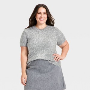 Women's Tinsel Sweater T-Shirt - A New Day™ Silver - 1 of 3
