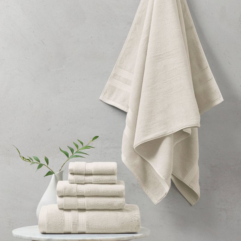 
6pc Plume Cotton Feather Touch Antimicrobial Bath Towel Set - Beautyrest, 3 of 9