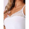 INSPIRE CHIC Women's Chemise Lace Trim V-neck Modal Soft Sleeveless Nightgown - 4 of 4