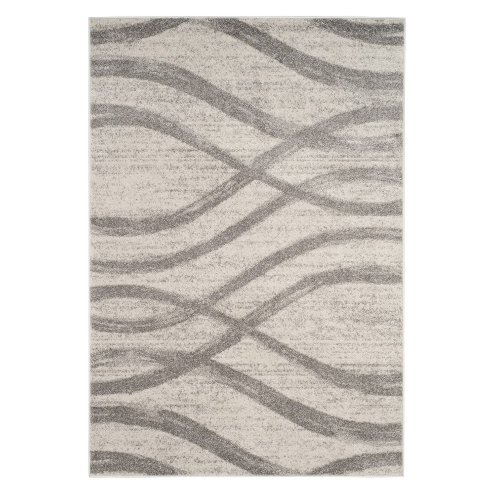 9'X12' Wave Area Rug Cream/Gray - Safavieh