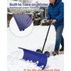 29/36-Inch Wide Snow Shovel w/ Wheels, Heavy Duty Metal Snow Pusher Shovel w/5-Position Angled Blade & Adjustable Handle - 4 of 4