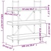 vidaXL Bookcase Storage Organizer Display Shelf Rack 5-Tier Engineered Wood - 3 of 4