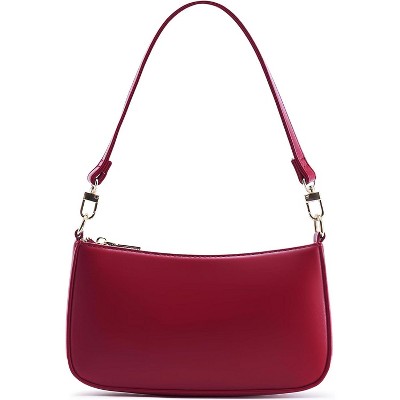 Paaaawaters Shoulder Bag for Women Retro Vegan Leather Classic Tote HandBags Purses with Zipper Closure